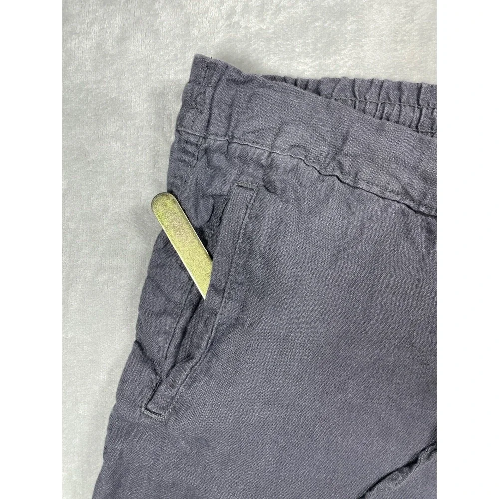 Onia Linen Pants Men XXL Gray Drawstring Elastic Waist Casual Beach Lightweight